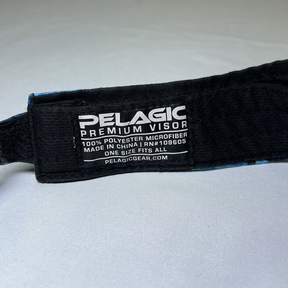 Pelagic Visor Blue White Camo Adjustable Hat Fighing Beach Gear - Picture 3 of 5